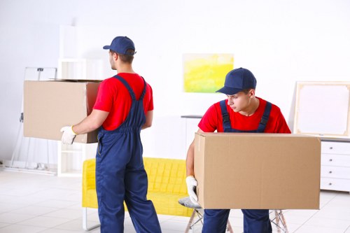 Removal van outside a residential home during a local move