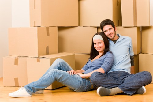Packed removals van for residential and commercial transport
