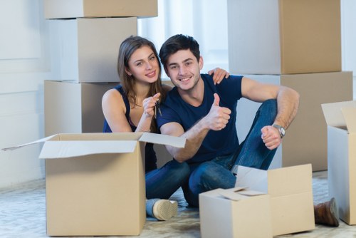 Loading furniture safely into a van for a local removal service