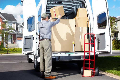 Careful loading of household furniture during a local move