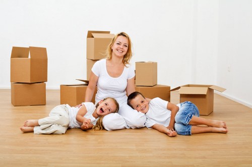 Local removal van handling boxes and household items in Removalservices